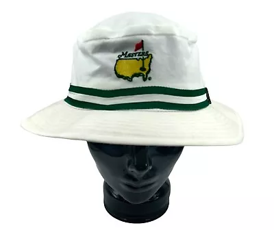 Vintage Masters Augusta Unisex White Embroidered Logo Adjustable Bucket Hat • $59.87