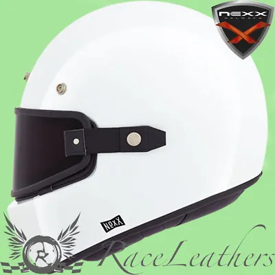 £229.99 • Buy Nexx Xg100 Purist White Retro Motorcycle Helmet + Clip On Goggle Face Shield