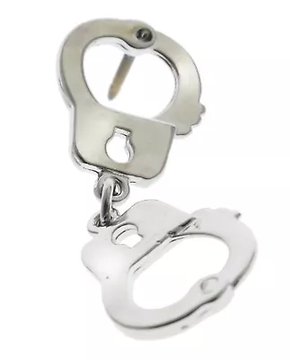 Hand Cuffs Handcuff Metal Hat Or Lapel Pin F5D2C • $11.79