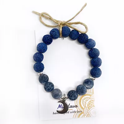 $25 • Buy MiaLava | CRYSTAL AROMATHERAPY DIFFUSER BRACELET MIDNIGHT DREAMS - GOOD LUCK