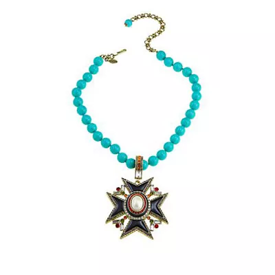 HSN Heidi Daus  Elegant Emblem  Magnetic Pendant & Beaded Necklace • $249.99