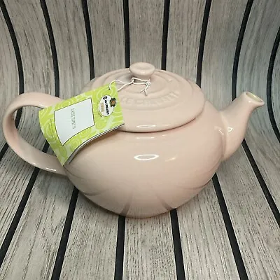 New LE CREUSET Classic Pink Stoneware Teapot 1L BNWT Milky Pastel Pink • £34.99