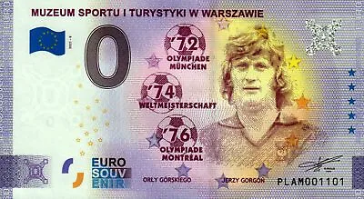 £6.77 • Buy Zero Euro Bill - 0 Euro - Poland - Muzeum Sportu I Turystyki W Warszawie 2021-9