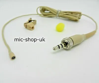 Beige Discreet Lavalier Tie Clip Lapel Microphone For Sennheiser EW100 EW300 Mic • £17.95