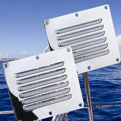 Pair  Rectangle Louvered Vent Stainless Steel Marine Boat Vent  5  *4-1/2  • $13.78