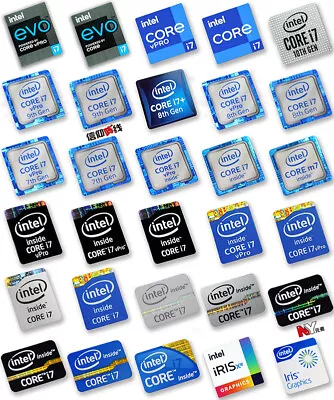 Core I7 Gen 3 4 5 6 7 8 9 10 CPU Sticker Label Decal For Laptop Desktop Computer • $1.99