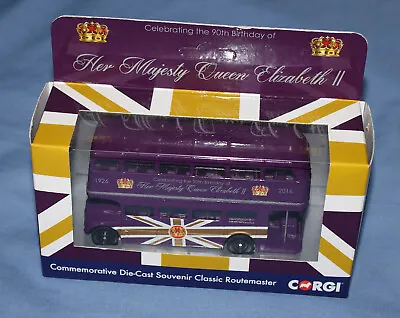 Corgi CC82326 HM Queen Elizabeth II 90th Birthday 2016 1:64  Routemaster • £11.95