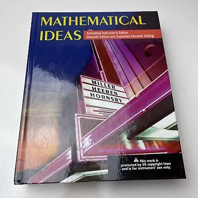 Mathematical Ideas Expanded Edition By Hornsby John Hardback Book The Fast Free • $10.20