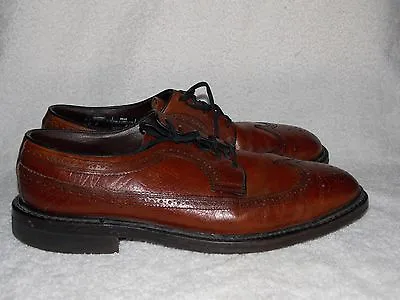 Vintage Brogue Punched Brown Leather OXFORDS For Men 10D Used • $39.99