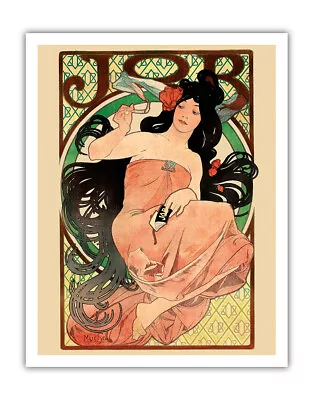 Job Cigarette Rolling Papers - Vintage Advertising Poster By Alphonse Mucha 1898 • $12.98