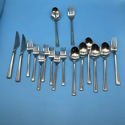 Mikasa Verona Stainless Steel Flatware 17 Pc Forks Spoons Knives Japan • $34