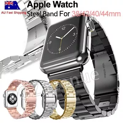 $15.25 • Buy Stainless Steel IWatch Band Metal Strap For Apple Watch Series 7 6 5 4 3 2 1 SE