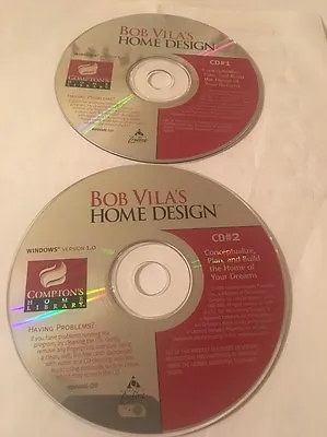 Bob Vila's Home Design Plan & Build Home Of Your Dream(Windows PC1998)CD's 1&2 • £40.06