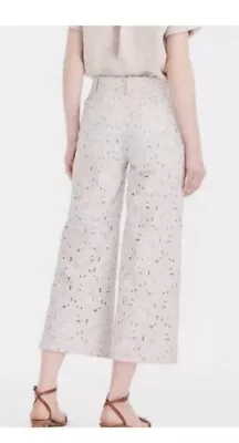 J.CREW COLLECTION Ivory Cream Gazebo Pant In Austrian Lace Linen • $50