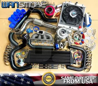 BKL B-series B16 B18 T3 T3/T4 Turbo Kit For Civic Integra Keep AC&Power Steering • $1472.98