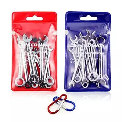 SPEEDWOX Mini Wrench Set Metric SAE Ignition Wrench Sets Open And Box End Wrench • $23.96