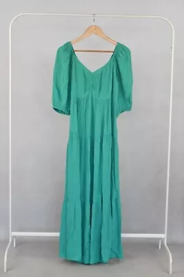 Mint Velvet BNWT Green Tiered Boho Maxi Dress UK Size 16 RRP £119 • £29.99