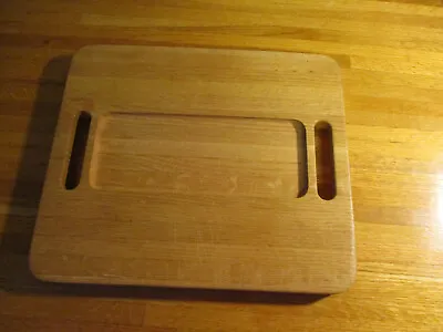 12 X 14 Inch Vintage Oak Wood Charcuterie Board Tray With Well Cutting Board • $2.99