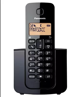 Used Panasonic Digital Cordless Phone With Single Handset Black (KX-TGB110ALB) • $25