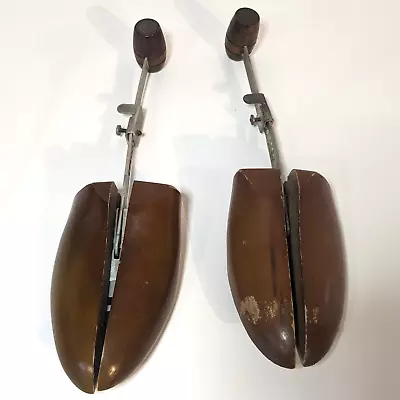 Vintage Wood Shoe Tree Wooden And Metal Display Stretcher Form Insert • $24.87