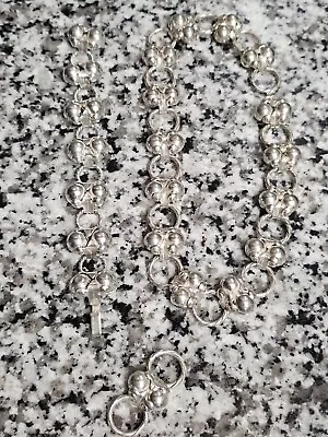 Vintage Taxco 980 Silver 16  Necklace & 7.5  Bracelet Matching Set - 142 Grams • $250