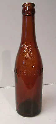 E.L.Kerns Company(ELKS) Amber  Embossed Beer Bottle • $12