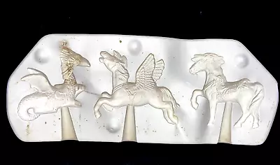 Heartland 201 Ceramic Slip Mold 3 Fantasy Ornaments Dragon Pegasus Rose Horse • $28.49