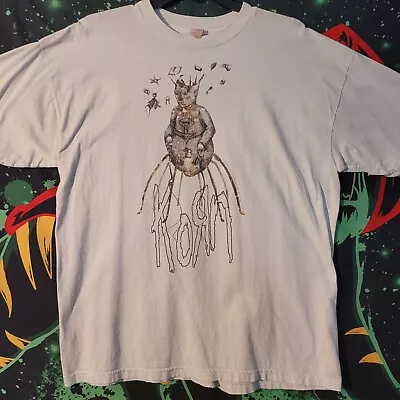 $75 • Buy KORN VINTAGE RARE White Concert Shirt Sz 2XL Alt Rock Heavy Metal Rap Tour Band