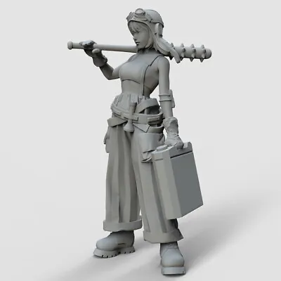 1/35 Scale Girl With Mace Unpainted Resin Unassembled Toy Miniature Figure Model • £15.59