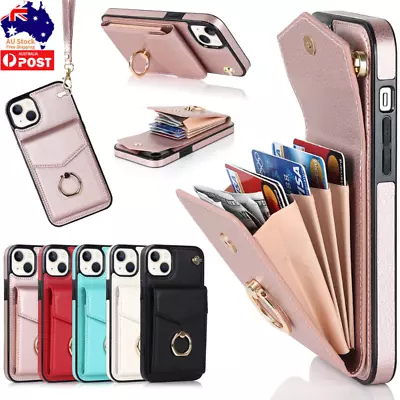 Luxury Leather Wallet Case Cover For IPhone 15 14 13 12 11 Pro Max XR 8 7 Plus • $18.59