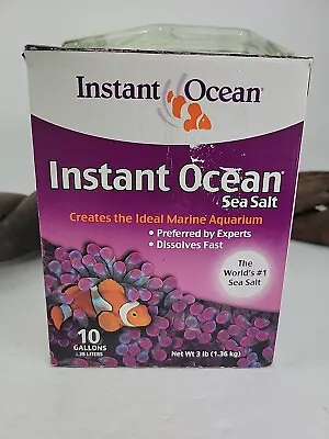 Instant Ocean Sea Salt For Aquariums 10 Gallon 38 Liters 3 Lb Fast Dissolving • $17.95