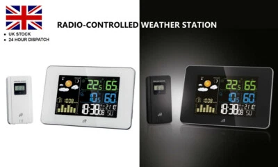 £19.99 • Buy Auriol Radio Controlled Weather Station Color LCD (black And White ) NEW, SEALED