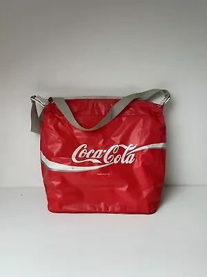 Coca Cola Official Vintage 1990 Cool Bag With Coke Bottle Zip Insulated Retro • £14.50