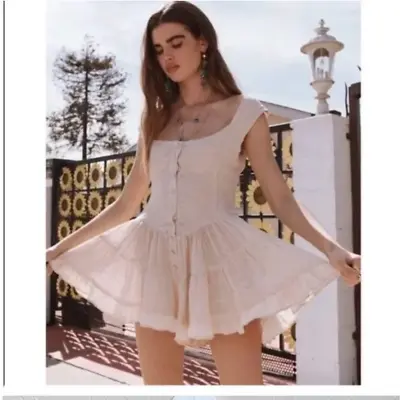 NEW Vanessa Mooney Ivory Cream Elisabeth Romper Dress • $175