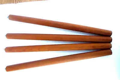 4 Vintage Mid Century Modern Solid Wood Tapered Screw In Furniture Table Legs • $79.99