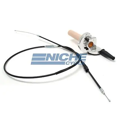 Polished Single Cable Pull Throttle Assembly 7/8  Quick Action Motorcycle • $27.25