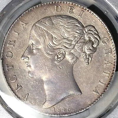 1845 PCGS AU Victoria Crown Great Britain 5 Shillings Silver Coin (22110202C) • $1195