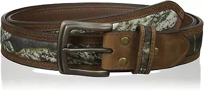 Nocona Men's Mossy Oak Camo Center Inlay Leather Belt • $35