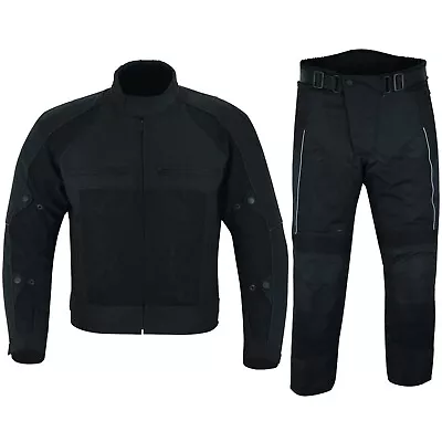 WARRIOR Motorcycle Textile SUMMER MESH Breathable CE Armour Jacket Trouser Suit • $198.92