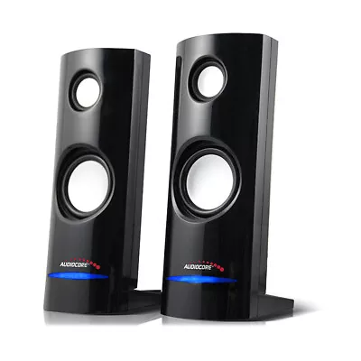 USB Computer Speakers 8W Laptop Notebook Desk PC Stereo 2.0 AUX Clear Sound HQ • £17.78