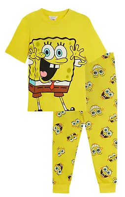 £11.95 • Buy Kids Spongebob Squarepants Snuggle Pyjamas Boys Girls Full Length Pjs Set Unisex
