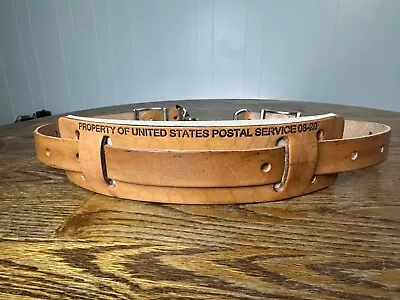 USED USPS Mail Carrier Leather Messenger Bag Strap AUTHENTIC US Postal Service • $50