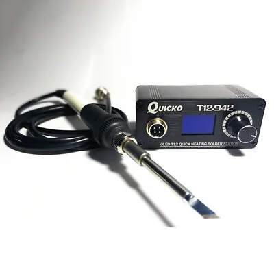 £35.99 • Buy Quicko T12-942 OLED Digital Soldering Station W/ Handle Iron Tips Welding Tool