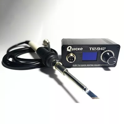 £35.99 • Buy Quicko T12-942 OLED Digital Soldering Station W/ Handle Iron Tips Welding Tool