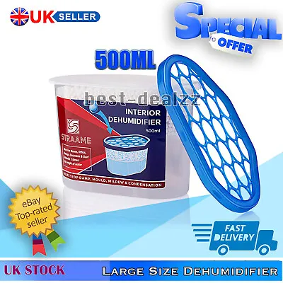 £7.99 • Buy Large Interior Dehumidifier Draws In Moisture Stop Damp Condensation- 500ml