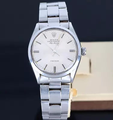 Men Vintage Rolex Oyster Perpetual Air King Precision Stainless Steel Watch 5500 • $3950