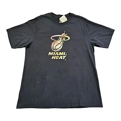 ADIDAS NBA T-shirt American Basket Ball Association Import Miami Heat XL - 12a • £20