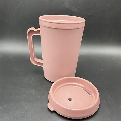 Pink Mauve Travel Mug Cup 34 Oz Hot Or Cold Insulated USA • $14.99