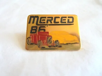 Vintage 1986 Merced California Car Show / Hot Rod Souvenir Pin • $5
