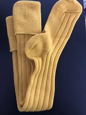 Mens Hiking Socks Medium. Mustard. Wool Mix. Ribbed. • £10